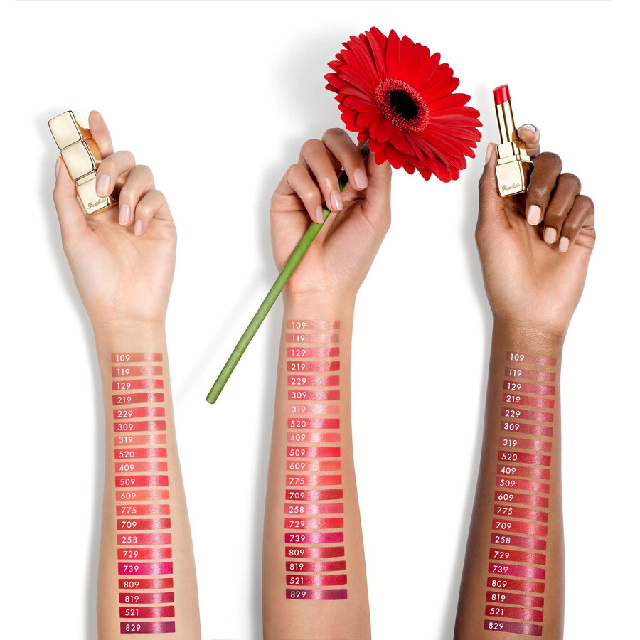 kisskiss shine bloom ⋅ 95 naturally-derived ingredients lipstick ⋅ guerlain